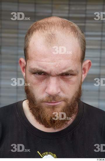 Head Man White Casual Average Bearded Bald Street photo references