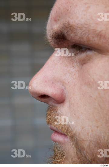 Nose Man White Casual Average Bearded Street photo references