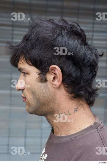 Head Man White Tattoo Casual Slim Street photo references