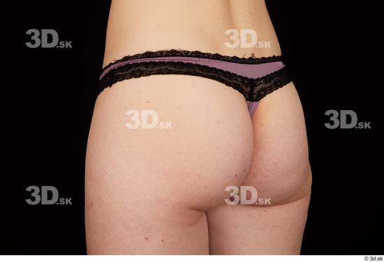 Hips Bottom Woman White Underwear Average Panties Studio photo references