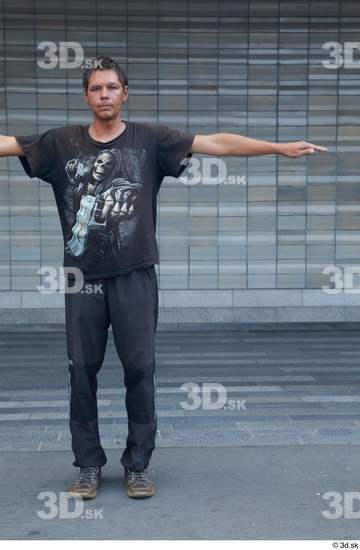 Whole Body Man T poses White Casual Average Standing Street photo references