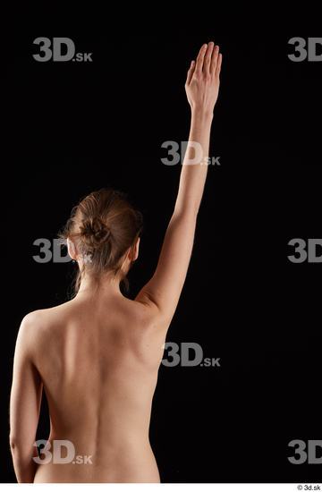 Arm Back Woman White Nude Slim Studio photo references