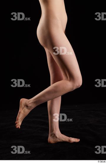 Calf Woman White Nude Slim Studio photo references