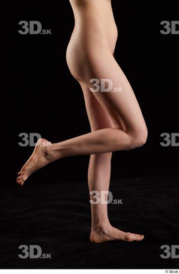 Calf Woman White Nude Slim Studio photo references