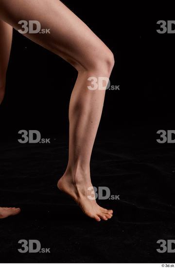 Calf Woman White Nude Slim Studio photo references