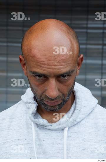 Head Man White Casual Slim Bald Street photo references