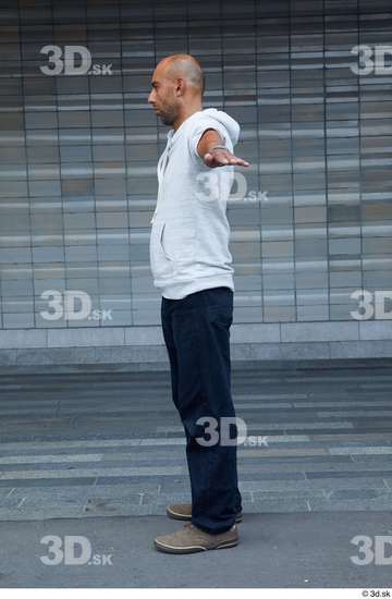 Whole Body Man T poses White Casual Slim Standing Street photo references