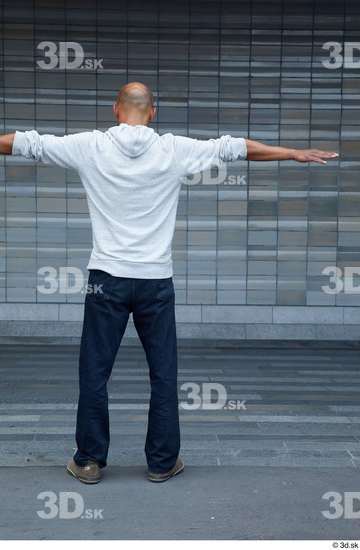 Whole Body Man T poses White Casual Slim Standing Street photo references