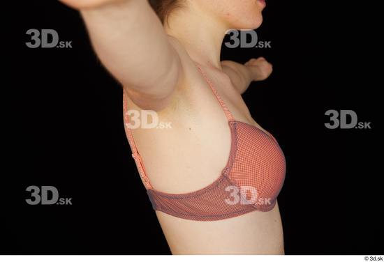 Chest Upper Body Breast Woman White Underwear Bra Slim Studio photo references