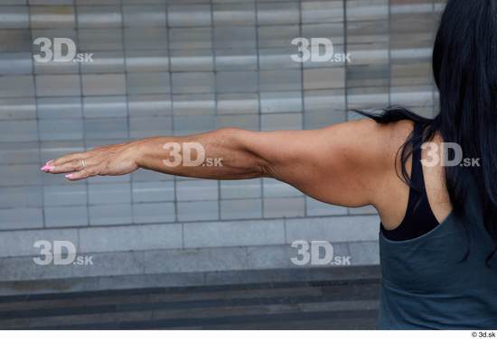 Arm Woman White Casual Chubby Street photo references