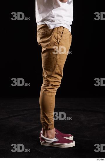 Leg Man White Trousers Slim Studio photo references