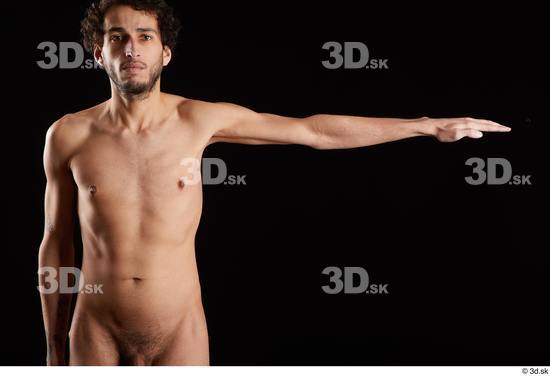 Arm Man White Nude Slim Studio photo references