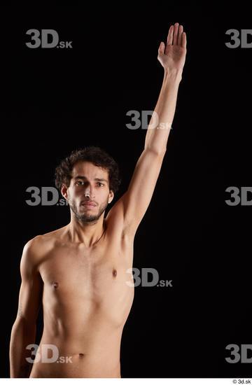 Arm Man White Nude Slim Studio photo references