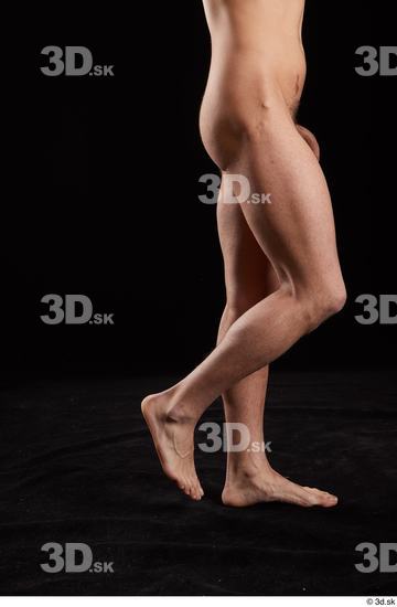 Calf Man White Nude Slim Studio photo references