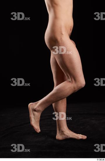 Calf Man White Nude Slim Studio photo references