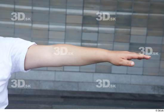 Arm Woman White Casual Chubby Street photo references