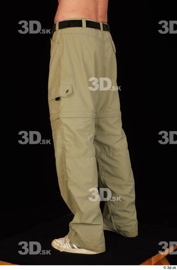 Leg Man White Casual Belt Trousers Average Studio photo references
