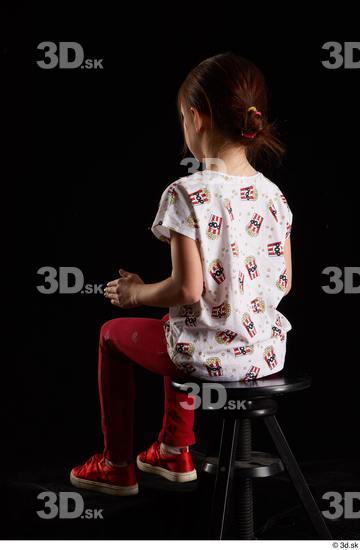 Whole Body Woman White Shoes Shirt T shirt Trousers Slim Sitting Leggings Studio photo references