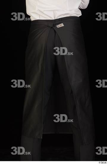 Thigh Man White Uniform Trousers Slim Studio photo references