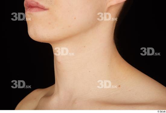 Neck Man White Nude Slim Studio photo references