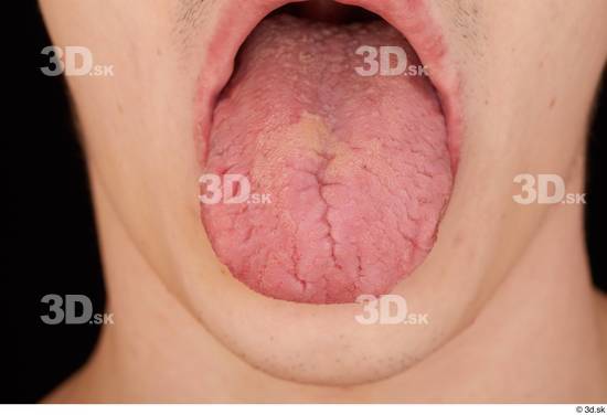 Tongue Man White Slim Studio photo references