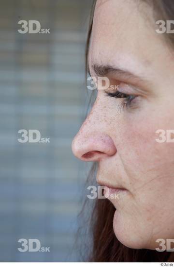Nose Woman White Casual Average Street photo references