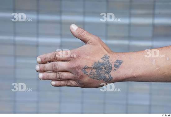 Hand Man White Tattoo Casual Slim Street photo references