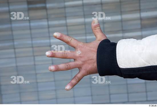 Hand Man White Casual Average Street photo references