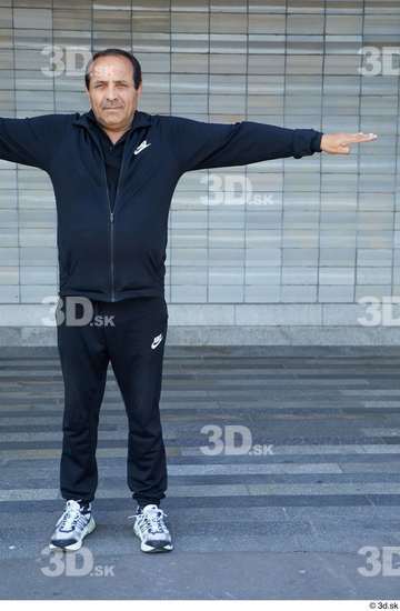 Whole Body Man T poses White Sports Chubby Standing Street photo references