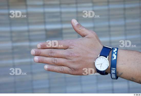 Hand Man White Casual Slim Watch Street photo references