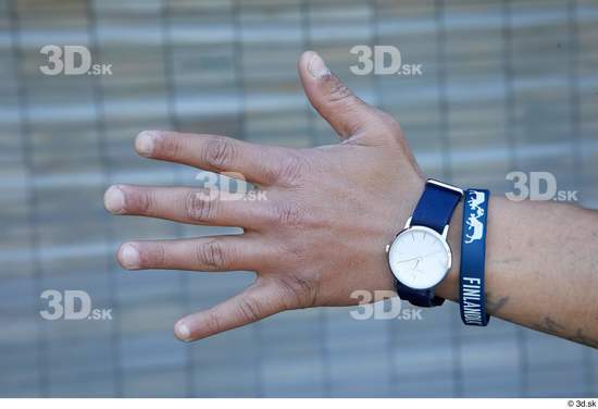 Hand Man White Casual Slim Watch Street photo references