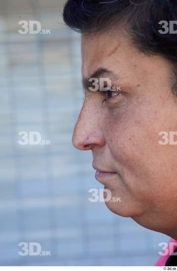 Nose Woman White Casual Chubby Street photo references