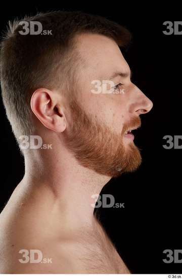 Head Man White Average Bearded Studio photo references