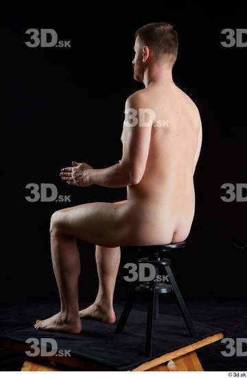 Whole Body Man White Nude Average Sitting Studio photo references