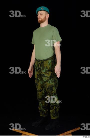 Whole Body Man White Army Shoes Shirt Trousers Average Standing Studio photo references