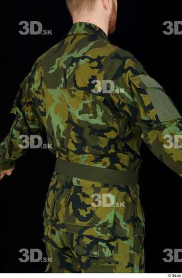 Upper Body Man White Army Belt Jacket Average Studio photo references