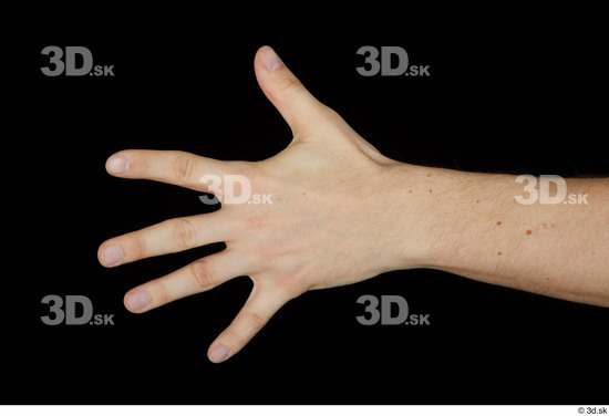Hand Man White Average Studio photo references