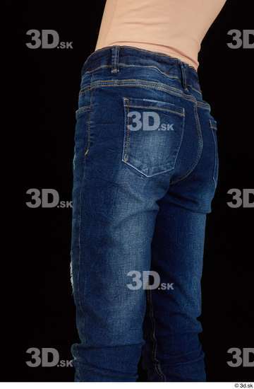Thigh Woman Jeans Slim Studio photo references