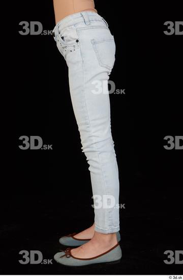 Leg Woman Shoes Jeans Slim Studio photo references