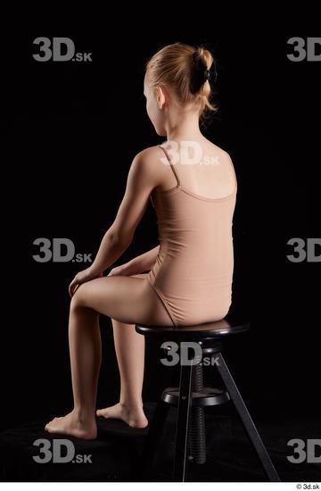 Whole Body Woman Underwear Slim Sitting Studio photo references