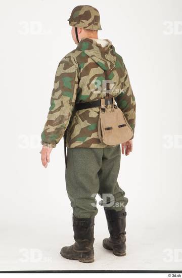 Whole Body Man White Army Uniform Jacket Average Standing Clothes photo references