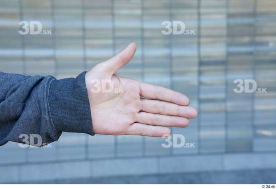 Hand Man White Casual Average Street photo references