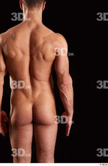 Arm Back Man White Nude Muscular Studio photo references