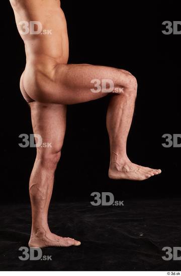 Leg Man White Nude Muscular Studio photo references