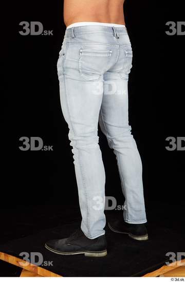 Leg Man White Shoes Jeans Muscular Studio photo references