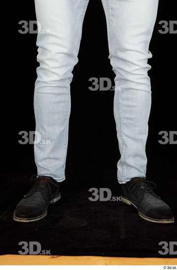 Calf Man White Shoes Jeans Muscular Studio photo references