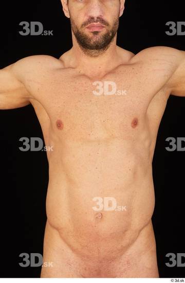 Chest Man White Nude Muscular Studio photo references