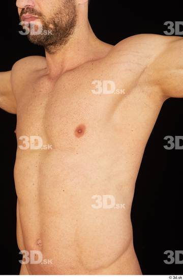 Chest Man White Nude Muscular Studio photo references