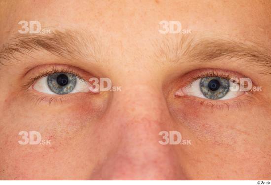 Eye Man White Muscular Studio photo references