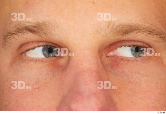 Eye Man White Muscular Studio photo references